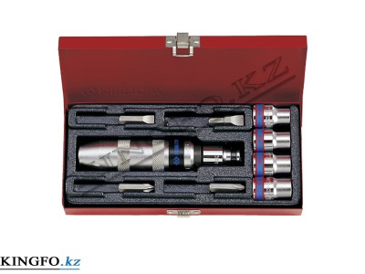 KING TONY Отвертка ударная с принадлежностями 1/2", 10 пр.