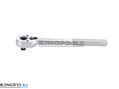 KING TONY Трещотка 1/2", 250 мм, 32 зубца, флажковая с кнопкой.