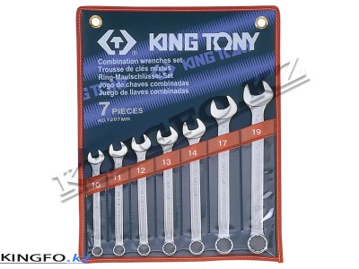 KING TONY Набор комбинированных ключей 10-19 мм 7 пр. KING TONY 1207MR