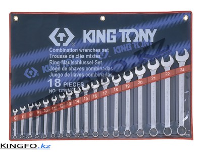 KING TONY Набор комбинированных ключей 6-24 мм 18 пр. KING TONY 1218MR01