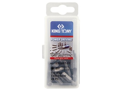 KING TONY 102520T-S1 Набор бит TORX T20 25 пр.