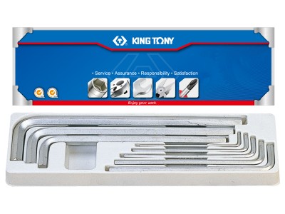 KING TONY 20208MR01 Набор Г-образных шестигранников 3-14 мм, 8 пр