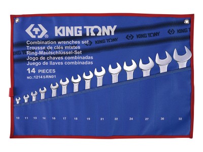 KING TONY 1214SRN01 Набор комбинированных ключей дюймовых 14 пр KING TONY 1214SRN01 Набор комбинированных ключей дюймовых 14 пр